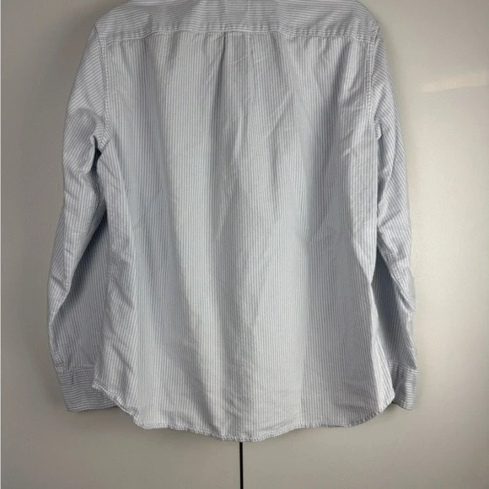 J.Crew Flex Oxford Slim Fit Pinstripe Button Down Shirt Mens Large‎